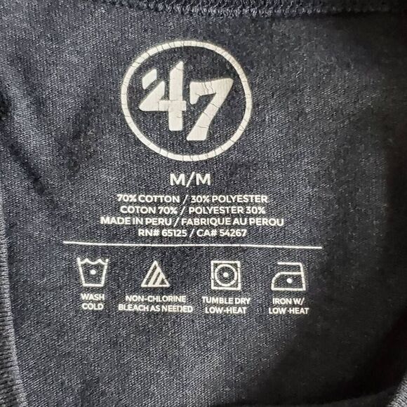 '47 Brand New York Yankees Baseball Graphic Tee Men's Size M Navy Blue MLB Shirt - Picture 5 of 6